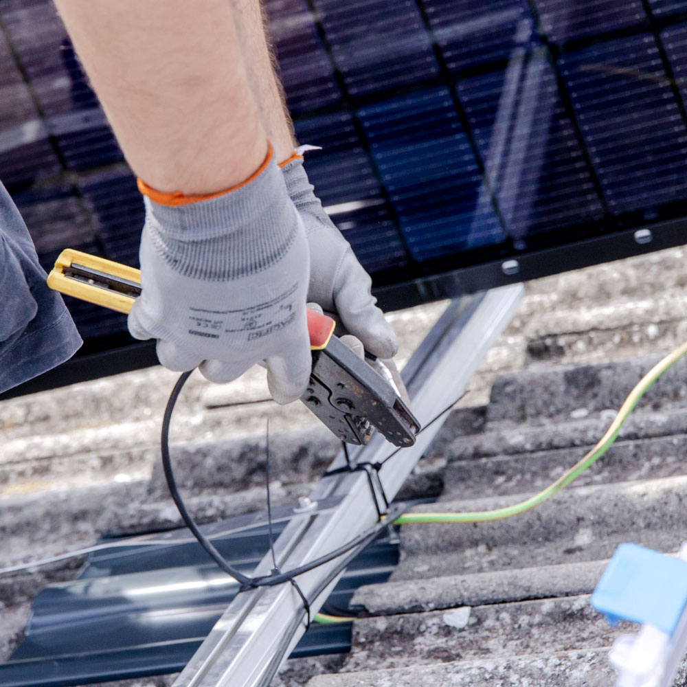 Verkabelung der Photovoltaikanlage